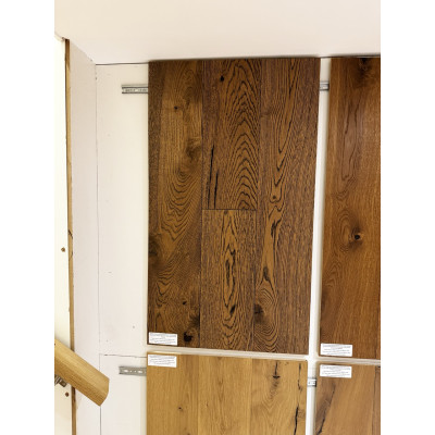 Boston Engineered Real Wood French Oak Brushed Black Grain Oiled Sunken Filler